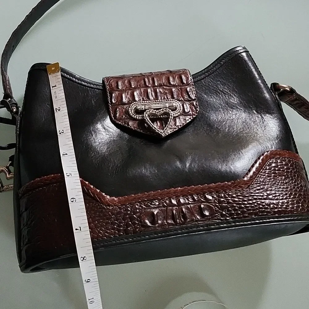 Brighton Black and Brown Shoulder Bag - Picture 12 of 14